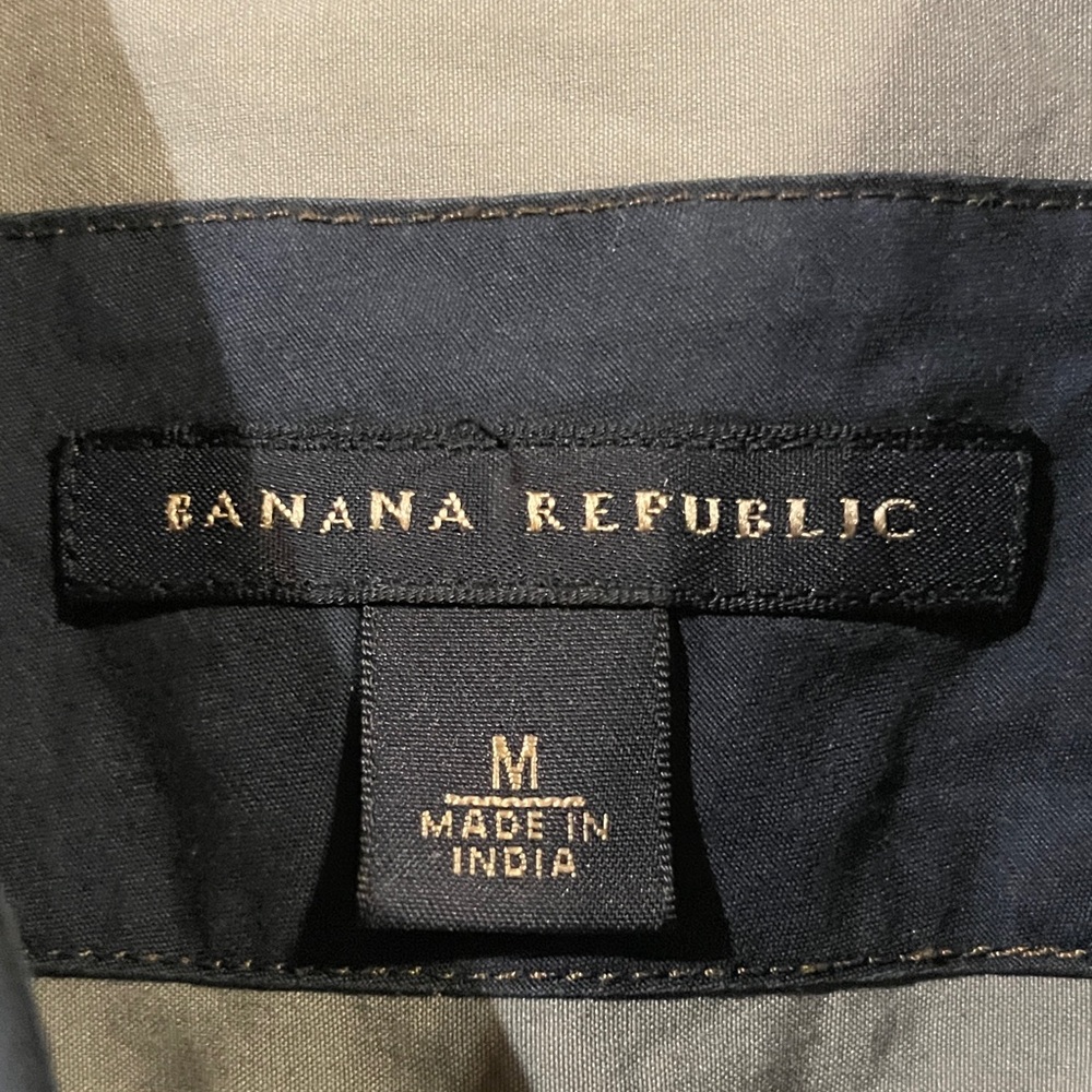 Banana republic snap button down western Men's Navy Button-Up shirt - Picture 2 of 4